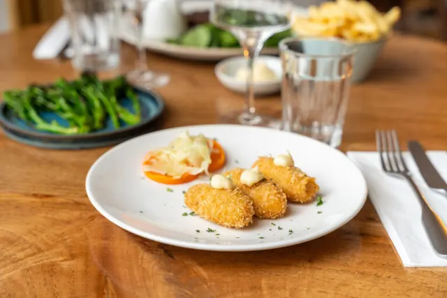 Croquettes with a dipping sauce